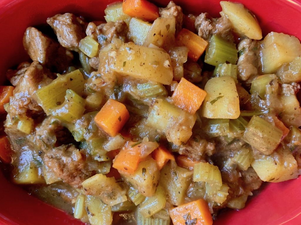 Beef stew close up