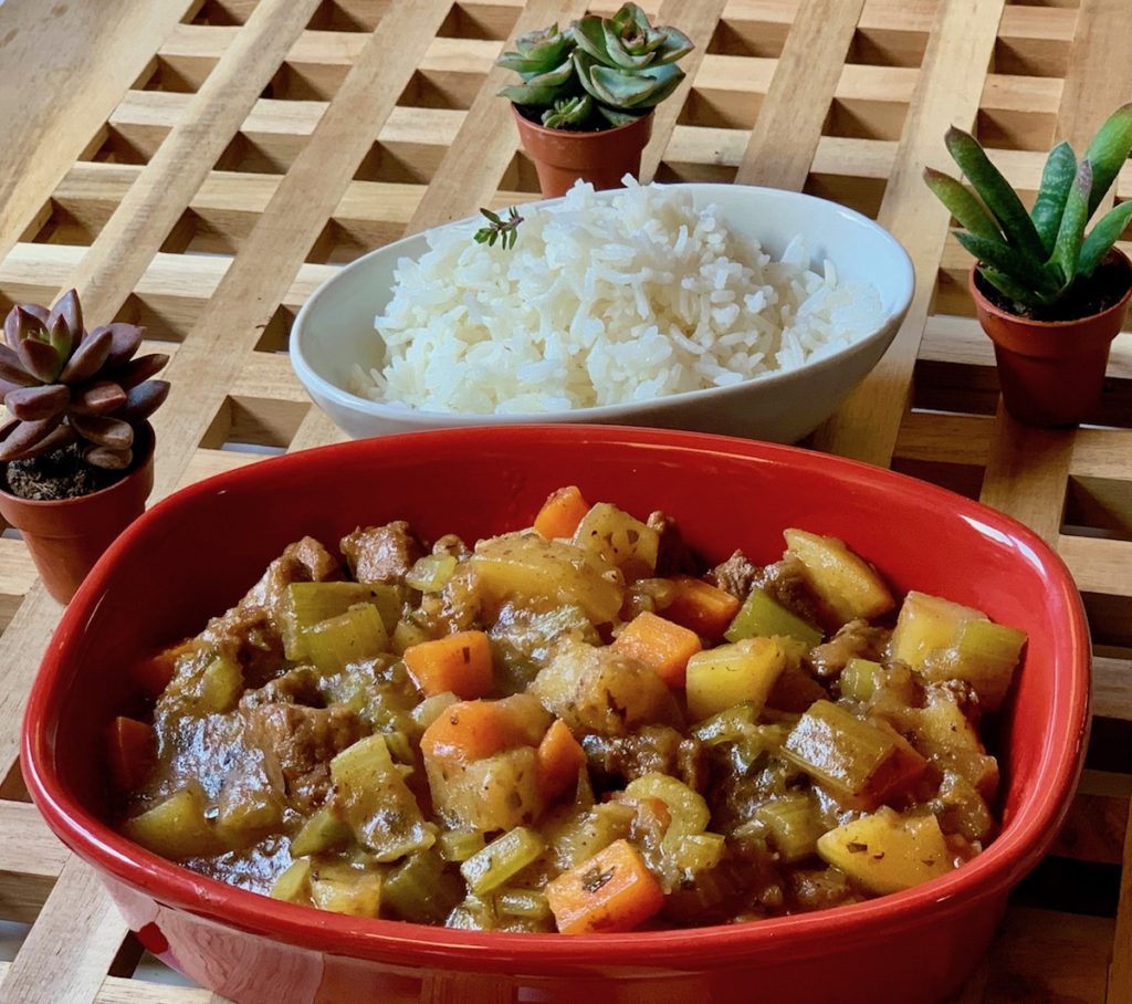 Beef stew with rice