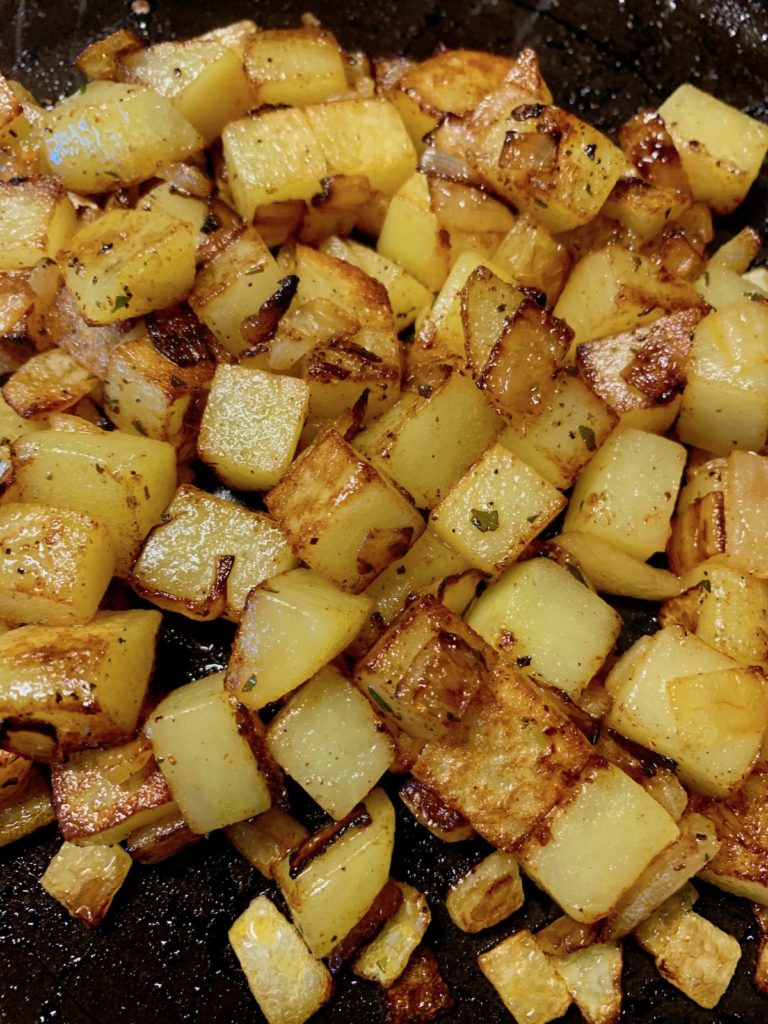 Cooked potatoes