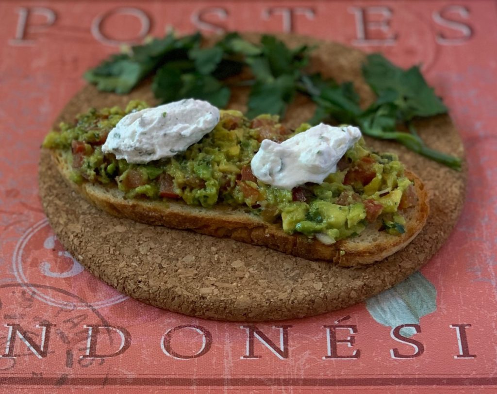 Guacamole on toast recipe