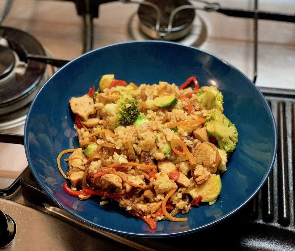 Recipe for chicken stir fry with rice