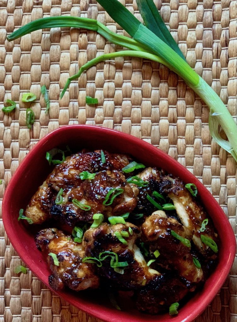 Sticky thai chicken wings