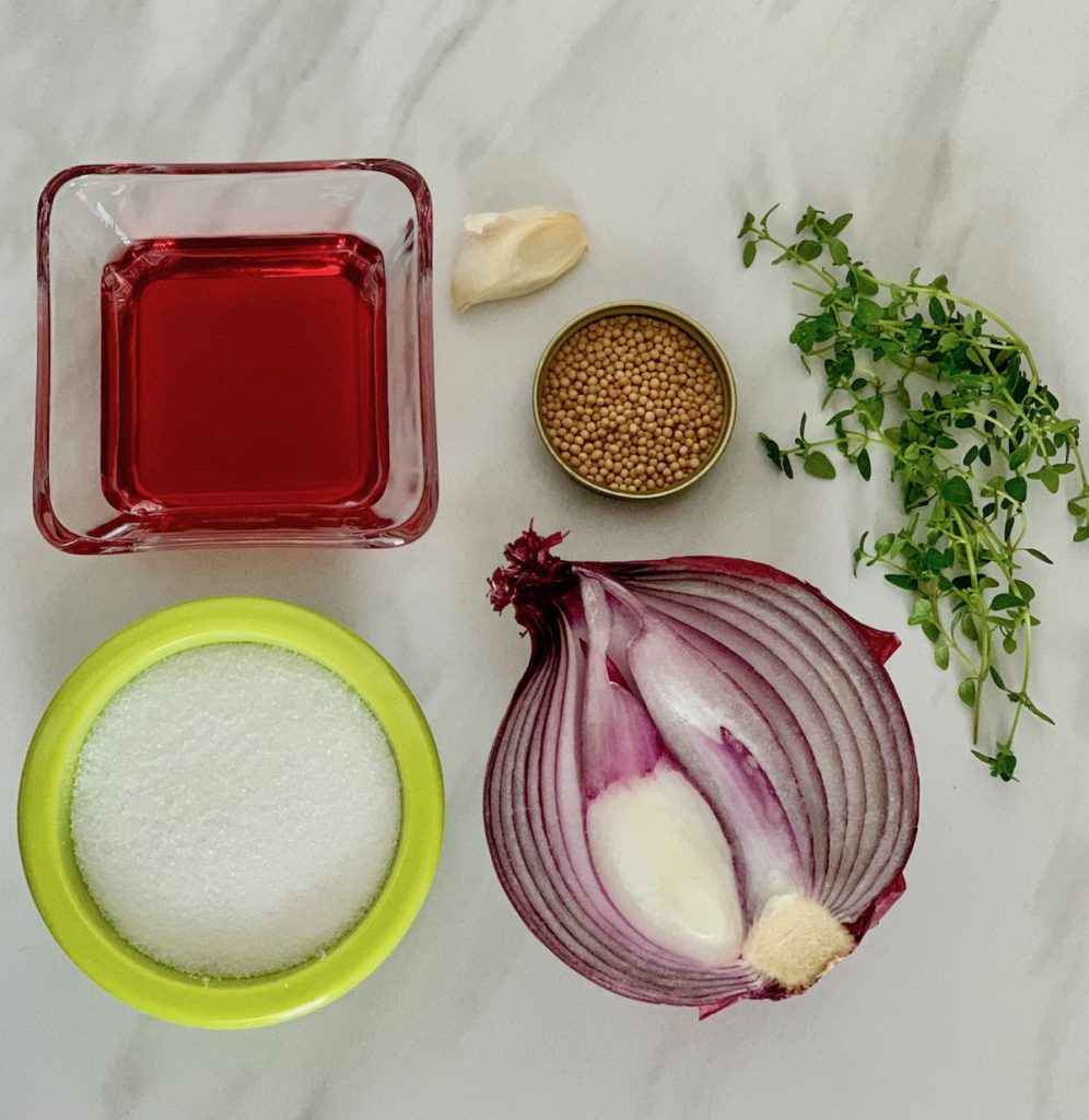 Ingredients for pickled onions