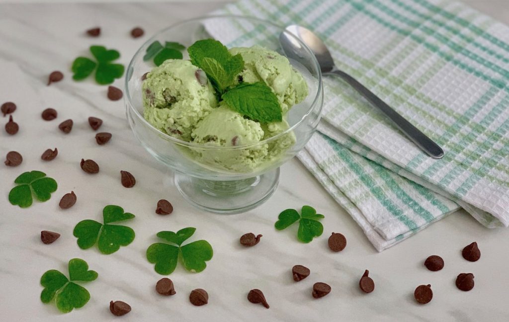 Mint and chocolate ice cream