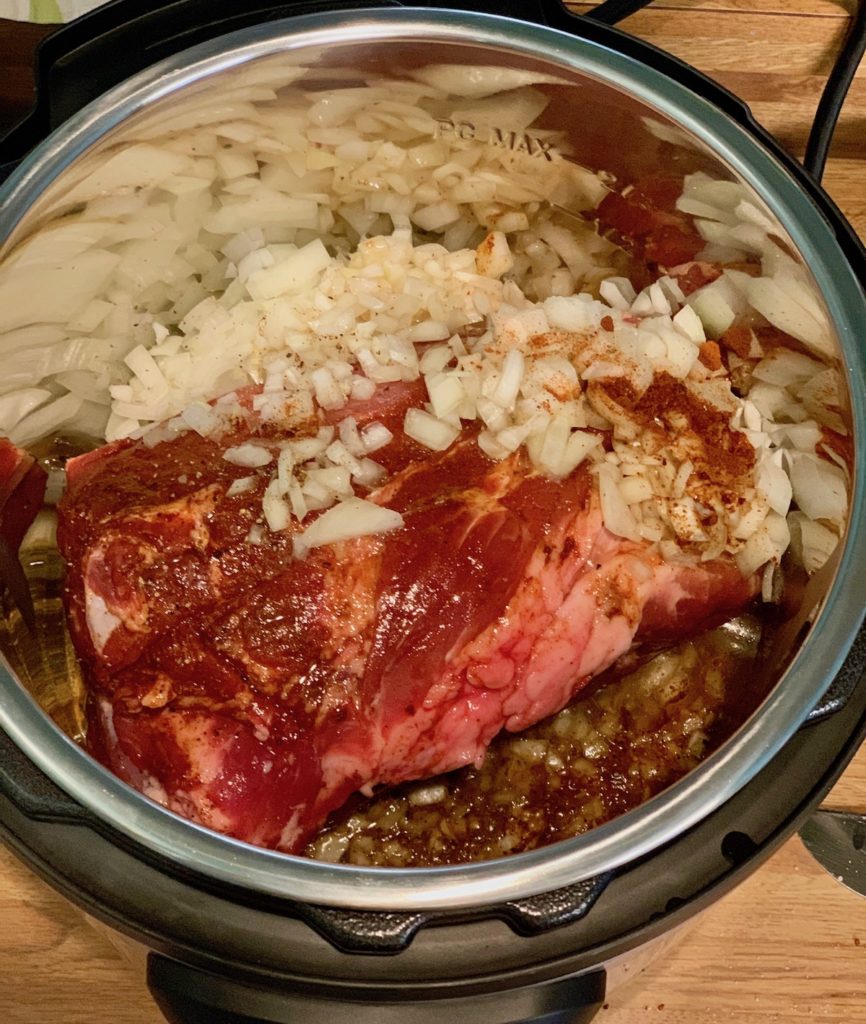 Cooking pulled pork in an instant pot