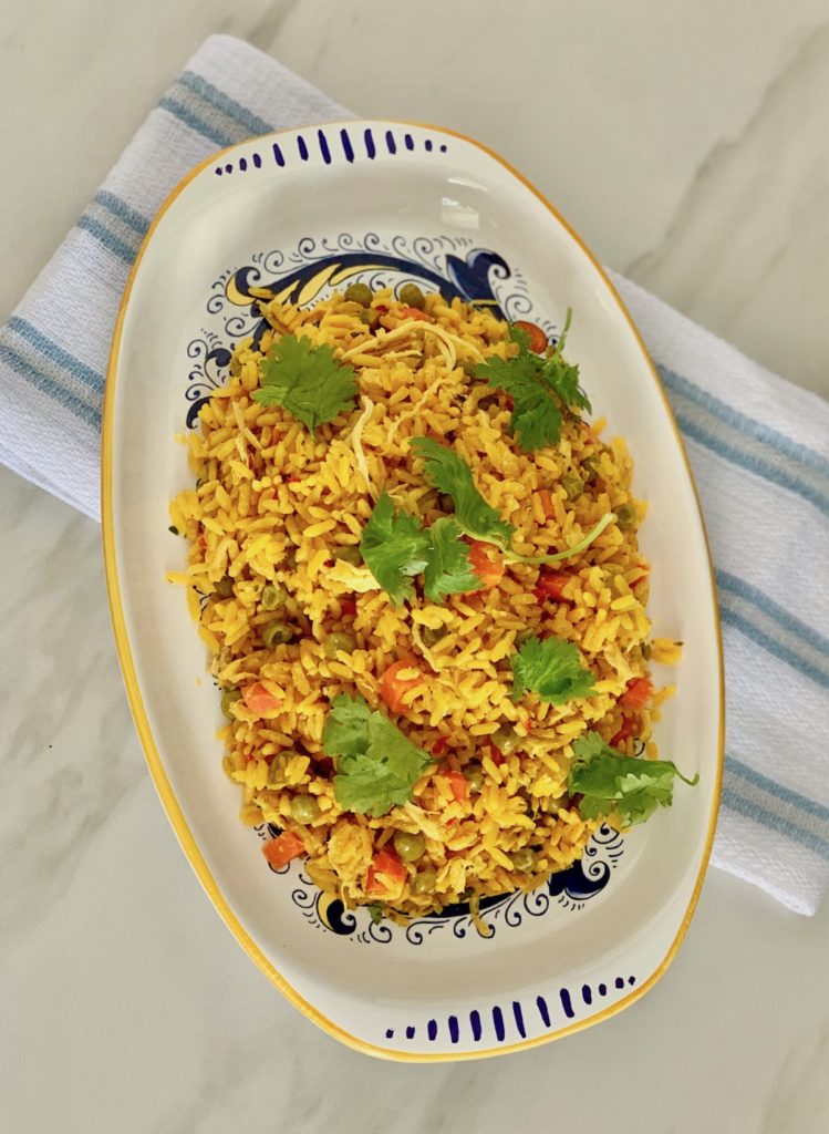 Costa rican style arroz con pollo