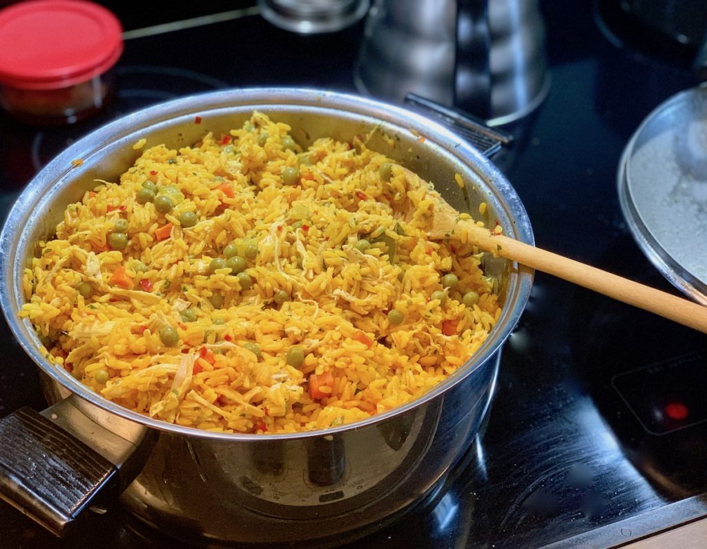 Costa rican style arroz con pollo homemade recipe