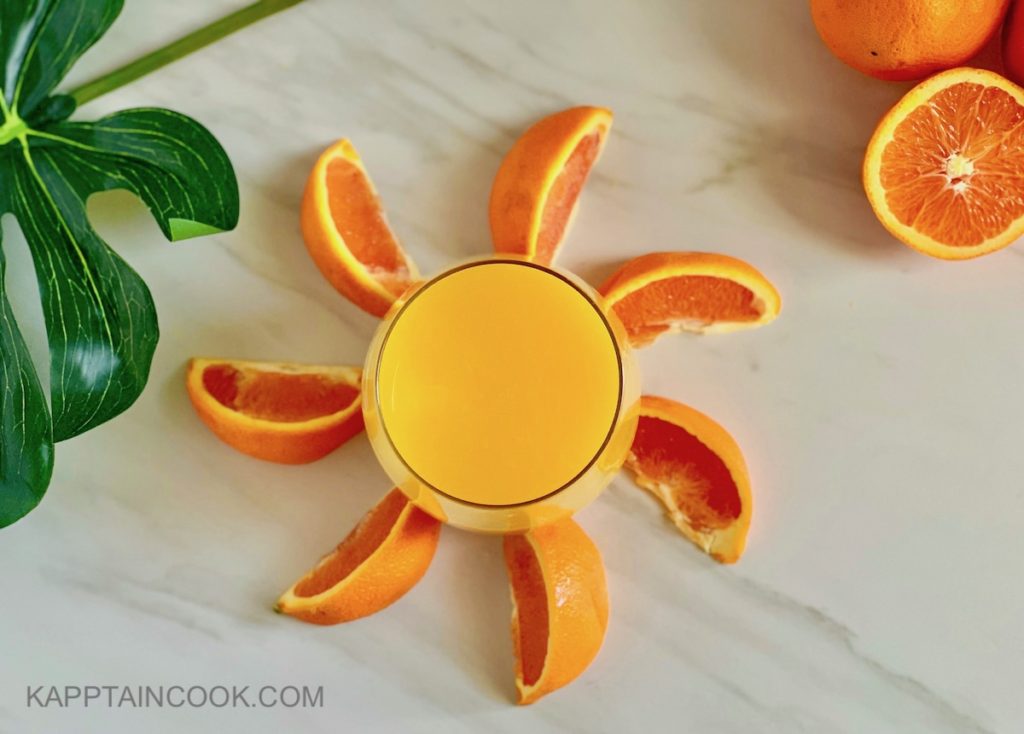 Fresh homemade orange juice