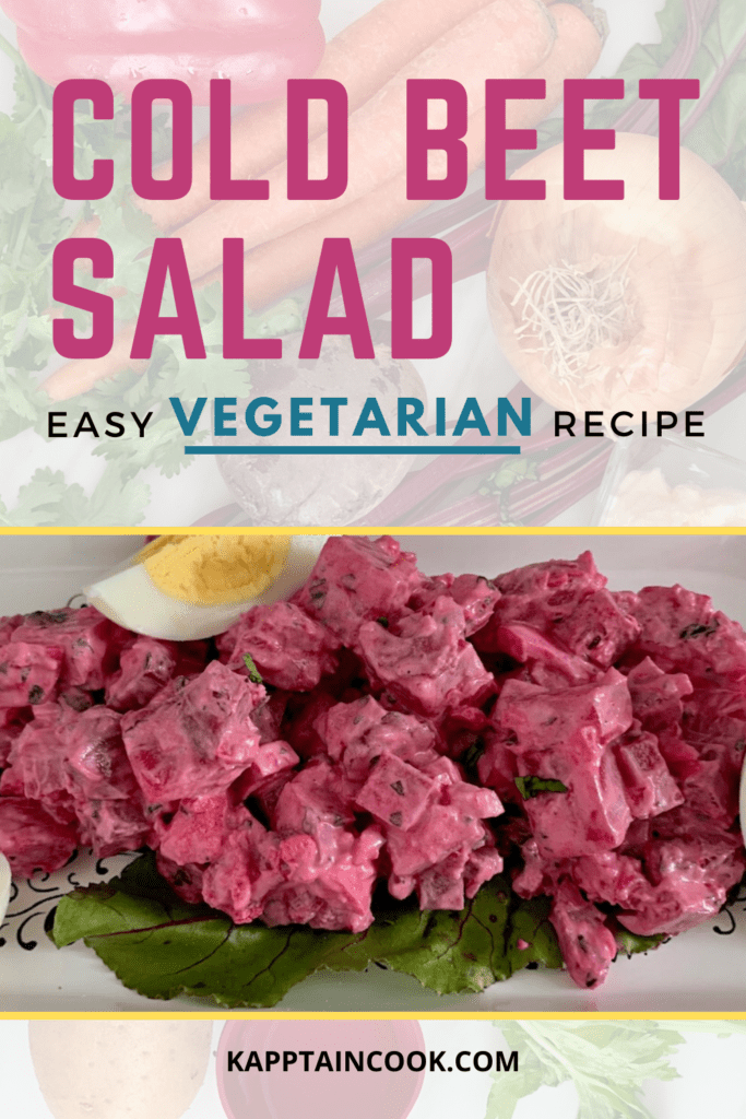 Cold beet vegetarian salad recipe